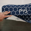 Puj Pad Armrest with Suction Cups, Navy Honeycomb