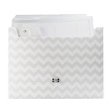 Baby File Keeper Document Organizer, Gray Chevron