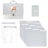 Baby File Keeper Document Organizer, Gray Chevron