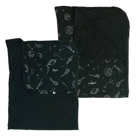 Solid Colored and Pattern Print Reversible Security Blankets: Thunder