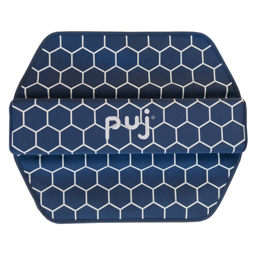 Puj Pad Armrest with Suction Cups, Navy Honeycomb