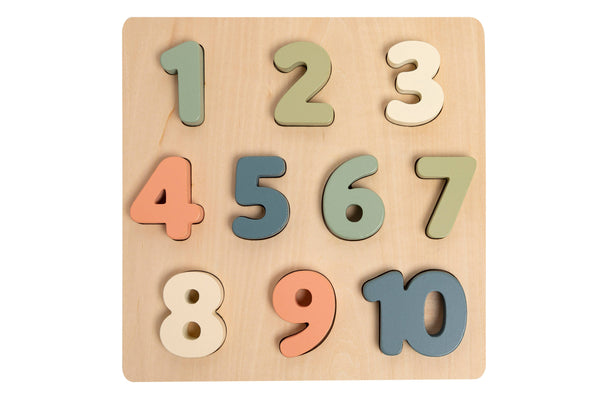 Wooden Numbers Puzzle, Nursery Decor