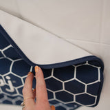 Puj Pad Armrest with Suction Cups, Navy Honeycomb