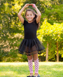 Short Sleeve Black Tutu Leotard - Through my baby's eyes