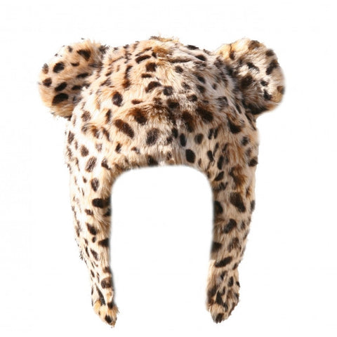 Leopard print fur store hat