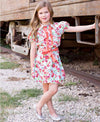 Painted Flowers Shirt Dress - Through my baby's eyes