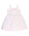 Pink Seersucker Fit & Flare Bow Dress - Through my baby's eyes